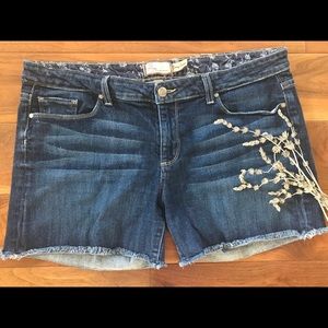 Paige stretch denim shorts size 32